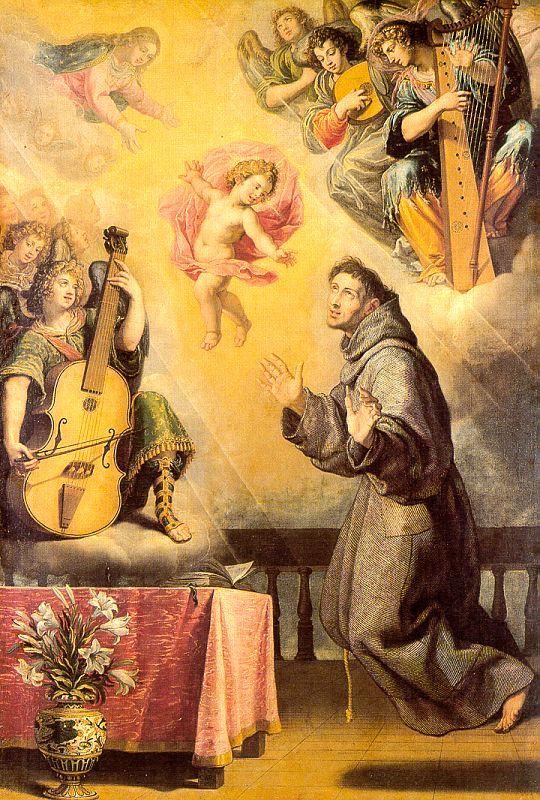 CARDUCHO, Vicente The Vision of St. Anthony of Padua sdf Sweden oil painting art